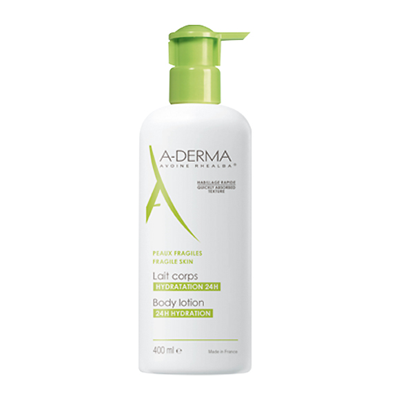 A-Derma Essentiële Verzorgingen Lichaamsmelk Hydraterie 24U, Fragiele huid 400ml