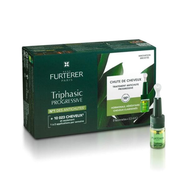 René Furterer Triphasic Progressive, behandeling tegen haaruitval, Progressieve Haarverlies 8fl.
