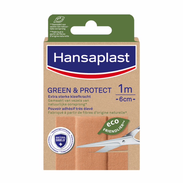 Hansaplast Pleisters Green & Protect - 1mx6cm - 1 Rol