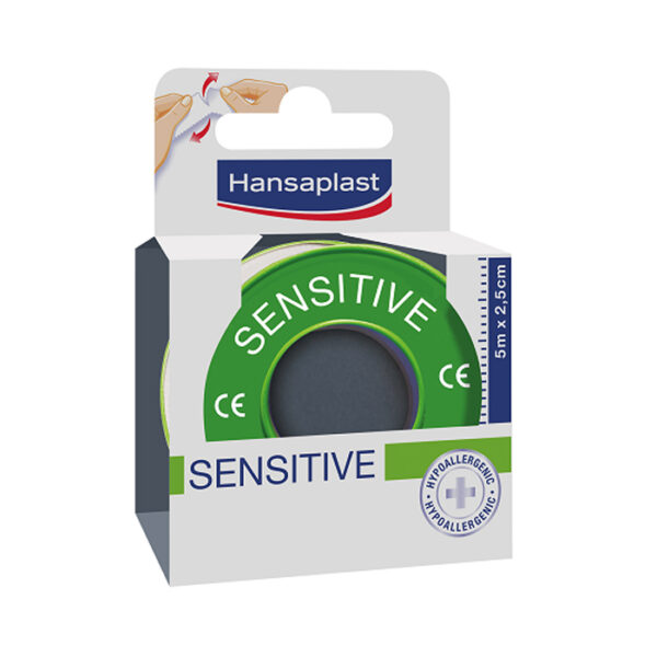 Hansaplast Sensitive Hechtpleister 5mx2,5cm 1 Rol