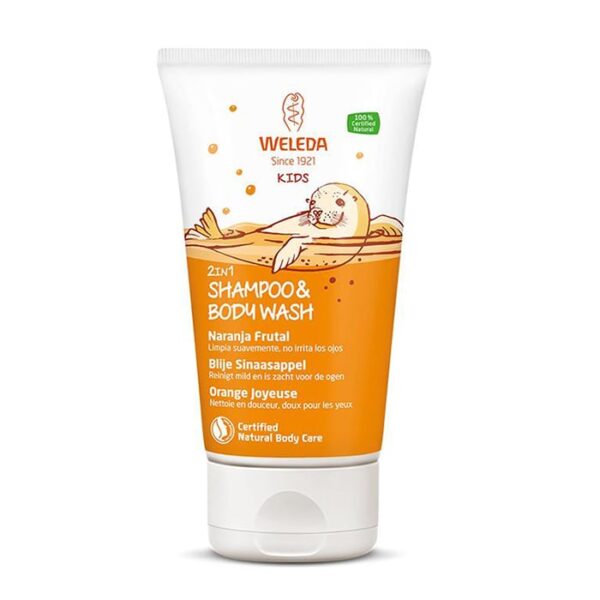 Weleda Kids 2in1 Shampoo & Bodywash Blije Sinaasappel 150ml