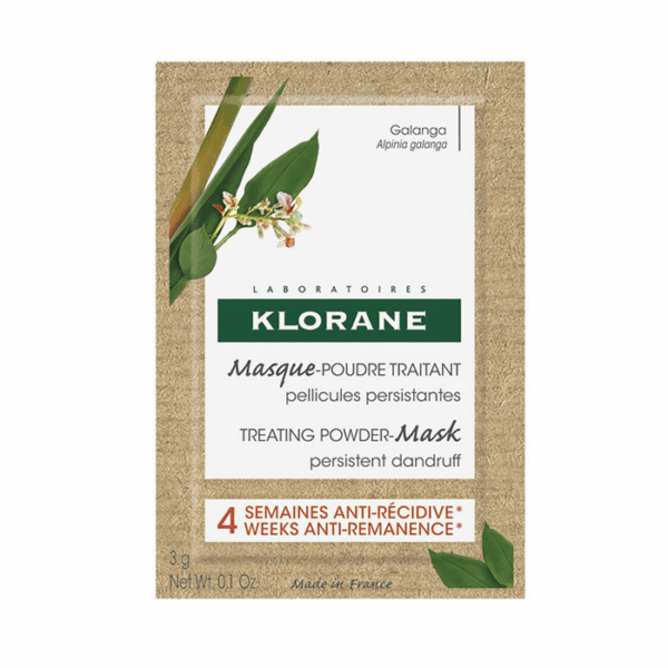 Klorane Verzorgend Poedermasker Galanga - Hardnekkige Schilfers - 8x3g