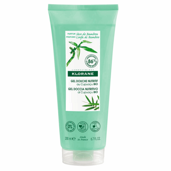 Klorane BIO Cupuaçu Voedende Douchegel met Bamboesap, Reinigt & Hydrateert 200ml