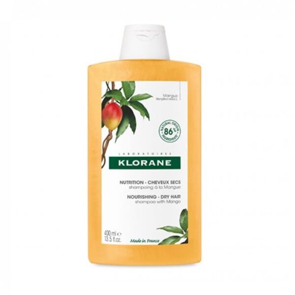 Klorane Mango Voedende Shampoo, Voedt & geeft glans, Droog haar 400ml