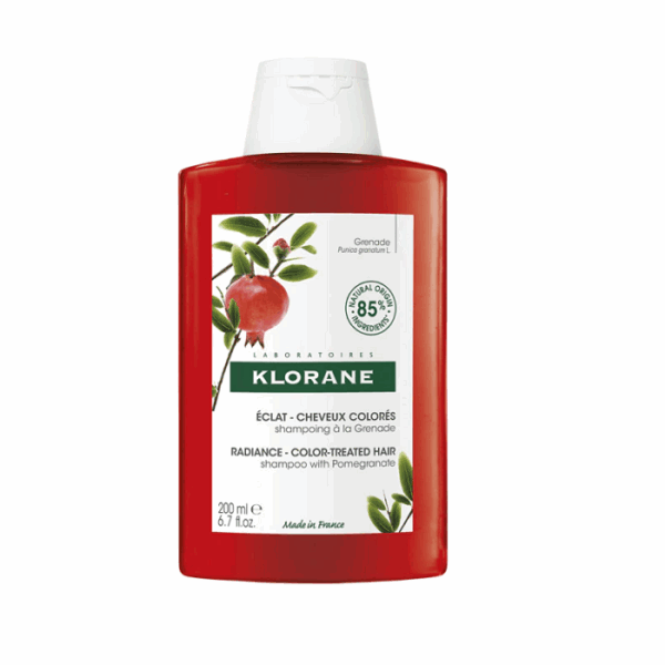 Klorane Granaatappel Glanzende kleur Shampoo, Revitaliseert & Verlengt, Gekleurd haar 200ml