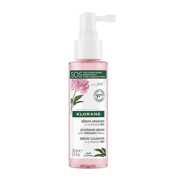 Klorane  BIO Pioenroos Kalmerende Verzachtend Serum, Kalmerend & anti-jeuk, Gevoelige hoofdhuid 100ml