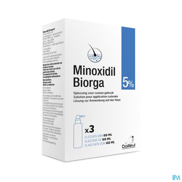 Minoxidil Biorga 5% - 3x 60ml