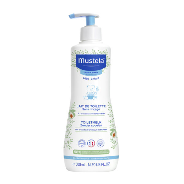 Mustela Bébé Toiletmelk Zonder Spoelen - Normale Huid 500ml