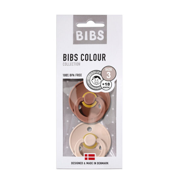 Bibs Fopspeen Duo Woodchuck/ Blush +18M 2 Stuks