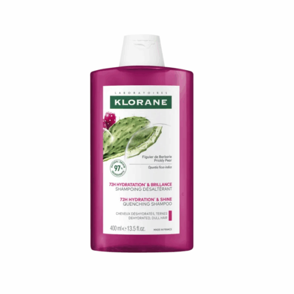 Klorane Cactusvijg Dorststellende Shampoo Hydratatie en glans, Dof haar 400ml